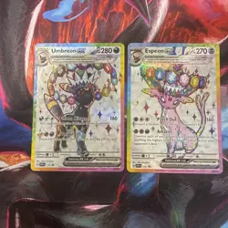 Umbreon EX 176 & Espeon EX 175 Promo Cards Prismatic Evolutions NM.. - Image 1