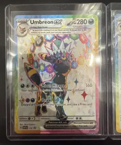 Pokemon TCG Umbreon 176 & Espeon 175 Prismatic Evolutions Promo Cards, Fresh NM - Image 2