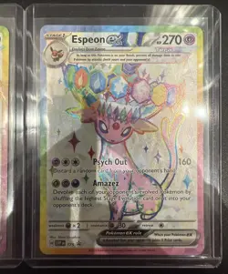 Pokemon TCG Umbreon 176 & Espeon 175 Prismatic Evolutions Promo Cards, Fresh NM - Image 4