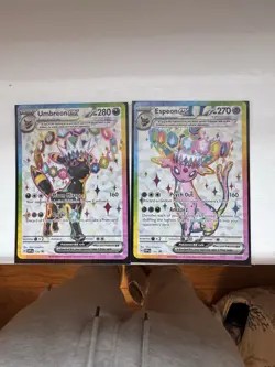 Pokemon Prismatic Evolutions Promo Cards - Umbreon EX 176 - Espeon EX 175 - NM - Image 1