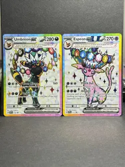 Umbreon EX 176 & Espeon EX 175 Promo Cards Prismatic Evolutions NM…. - Image 1