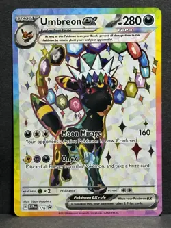 Umbreon EX 176 & Espeon EX 175 Promo Cards Prismatic Evolutions NM…. - Image 2