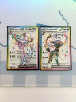 Umbreon 176 & Espeon 175 Promo Cards Prismatic Evolutions NM - Image 1