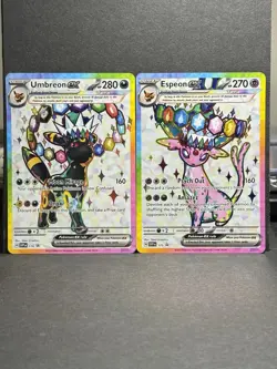 Umbreon EX 176 & Espeon EX 175 Promo Cards Prismatic Evolutions NM… - Image 1