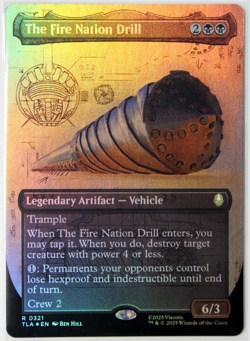 The Fire Nation Drill (Borderless) #321 R Foil NEW MTG TLA - Image 1