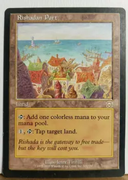 Rishadan Port Mercadian Masques Magic:the Gathering Land Trading Card Single MTG - Image 1