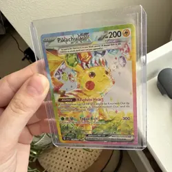 Pokemon TCG Pikachu Surging Sparks EX Card 238/191 SIR Holo NM - Image 3
