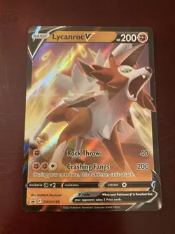 Lycanroc V SWSH199 SWSH: Sword & Shield Black Star Promo Holo Pokemon TCG Card - Image 1
