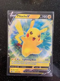 PIKACHU V SWSH198 POKEMON PROMO CARD HOLO RARE - Image 1