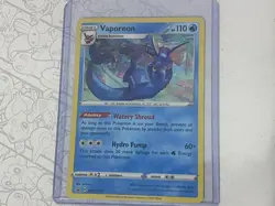 Pokemon TCG Vaporeon SWSH072 SWSH: Sword & Shield Promo Cards Holo NM Mint Card - Image 1