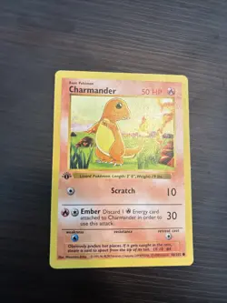 Pokemon Charmander First Edition Shadowless Regular Card 046/102. RARE 🔥🔥 LP - Image 1