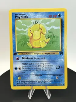 Pokemon TCG Team Rocket #65/82 Psyduck 1st Edition Card - Image 5