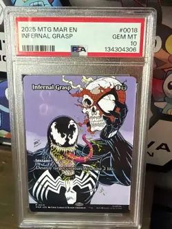 2025 MAGIC: THE GATHERING MARVEL'S SPIDER-MAN: SOURCE MAT INFERNAL GRASP PSA 10 - Image 1