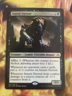 1x Ammit Eternal - Foil - Hour of Devastation - Lp , English - MTG 57 057/199 - Image 1