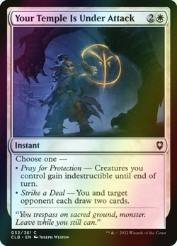 MTG Your Temple Is Under Attack Foil ** Battle for Baldur's Gate ** English - Image 1