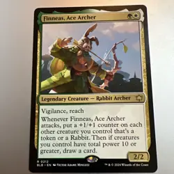 MTG - Finneas, Ace Archer - Bloomburrow - Rare 0212 BLB Regular - Image 1