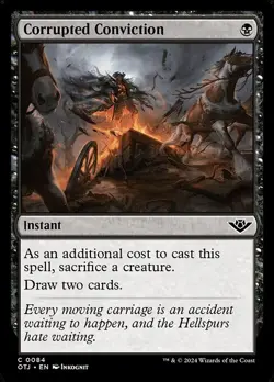 [MTG] Corrupted Conviction (Foil) (0084) (OTJ) LP-HP - Image 1