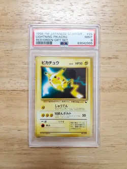 Pokemon PSA 9 MINT 1998 Lightning Pikachu Red/Green Gift Set Japanese Card - Image 1