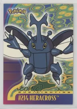 Heracross Topps Pokemon TV Animation Edition Johto Series 1 #214 2001 - Image 1