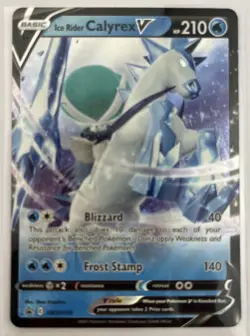 Pokemon Black Star Promo Ice Rider Calyrex V SWSH130 NM - Image 1