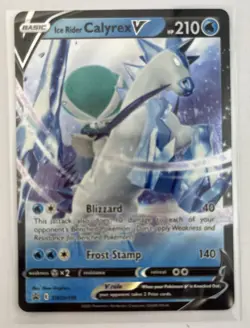 Pokemon Black Star Promo Ice Rider Calyrex V SWSH130 NM - Image 3