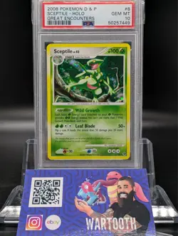 Pokemon Sceptile Great Encounters Holo Rare #8 PSA 10 Gem Mint - Image 1