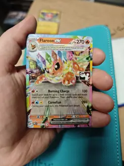 Flareon ex 014/131 - Pokemon Prize Pack Series 7 Stamp prismatic evolutions NM - Image 1