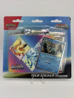 Pokemon TCG Scarlet Violet Prismatic Evolutions Tech Sticker Collection Glaceon - Image 1