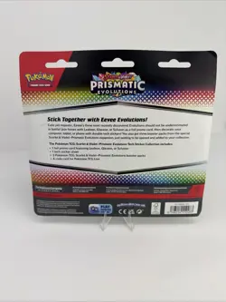 Pokemon Prismatic Evolutions Tech Sticker Collection & Leafeon Promo, New Sealed - Image 2