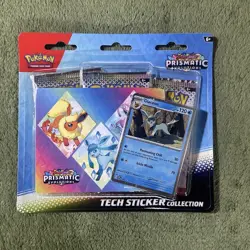 Pokemon TCG Scarlet Violet Prismatic Evolutions Tech Sticker Collection Glaceon - Image 1