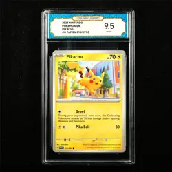 TQG 9.5 MINT+ 2024 Pokemon ENG Pikachu 018/091 C - Image 1