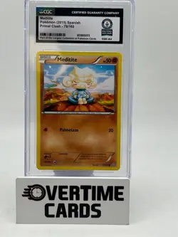 2015 Pokemon Primal Clash Meditite Spanish - World Record Holder CGC 1/1 79/160 - Image 1
