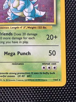 Nidoqueen 7/64 Error Holo Jungle 1999 Pokemon TCG No Set Symbol WOTC - Image 4