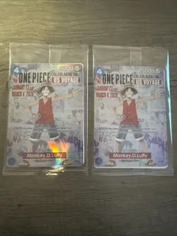 One Piece US Voyage College Basketball Card Monkey D. Luffy Sealed Rutgers - Image 3