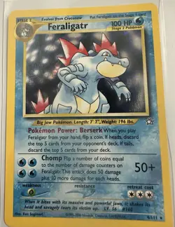 Pokemon TCG ~ Feraligatr ~ Neo Genesis ~ Rare Holo Card 4/111 ~ (See Pictures) - Image 1
