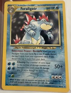 Pokemon TCG ~ Feraligatr ~ Neo Genesis ~ Rare Holo Card 4/111 ~ (See Pictures) - Image 4