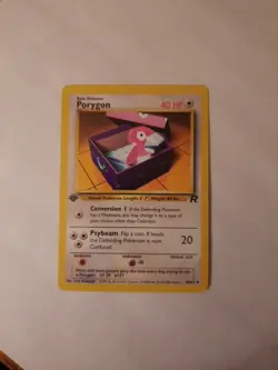Pokemon Card Team Rocket 1st Edition Regular Finish Porygon 48/82 Vintage - Image 3