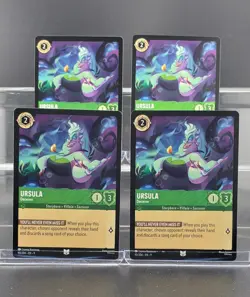 Disney Lorcana Ursula - Deceiver 90/204 Fabled Uncommon 4 Cards Set - Image 1