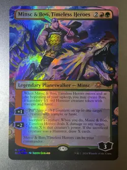 MTG Magic The Gathering Minsc & Boo, Timeless Heroes Borderless Foil Secret Lair - Image 1