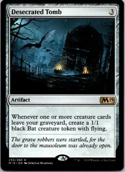 MTG Magic The Gathering Desecrated Tomb M19 Played See Scan - Image 1