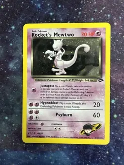 Rocket's Mewtwo 14/132 Gym Challenge Unlimited Holo Vintage Pokemon TCG - M3 - Image 1