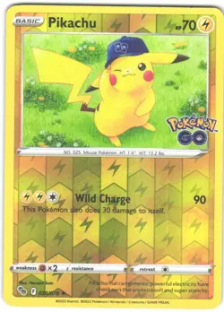 Pokemon GO Pikachu (28) #028/078 Holo Rare,Reverse Holo! - Image 1