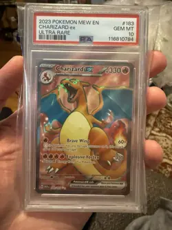 Pokemon Charizard ex 183/165 Sv: Scarlet & Violet 151 Holo PSA 10 - Image 1