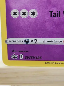 Pokemon Galarian Slowpoke SWSH126 Promo Holo SWIRL Sword & Shield TCG - Image 3