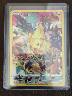 Pikachu Full Art Secret Rare 160/159 Crown Zenith Sword & Shield Pokemon 2023 NM - Image 2