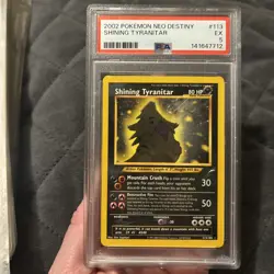 2002 Pokemon Neo Destiny Shining Tyranitar Holo #113/105 PSA 5 - Image 3