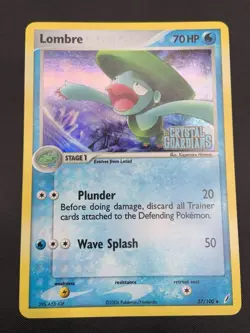 Pokemon TCG Lombre 37/100 ex Crystal Guardians Reverse Holo - Image 1