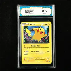 TQG 8.5 NM-MT+ 2015 Pokemon ENG Pikachu XY89 Promo - Image 1