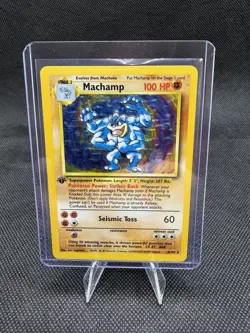 Pokemon 1st Edition Holo Machamp – Base Set 8/102 - Image 1