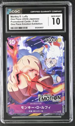 One Piece Japanese Monkey D. Luffy P-041 Emotion Exhibition Promo CGC 10 - Image 1